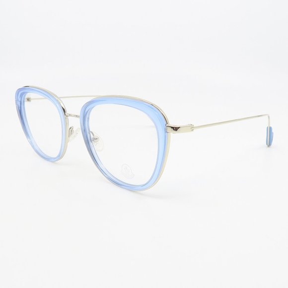 ML 5048 084 Moncler Light Blue/ Silver Eyeglasses - Picture 5 of 10